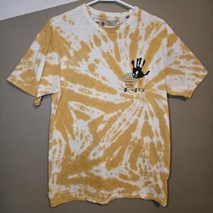 Vans Zion Wright Men's Yellow Tie Dye SS 100% Cotton T-shirt Size Medium
